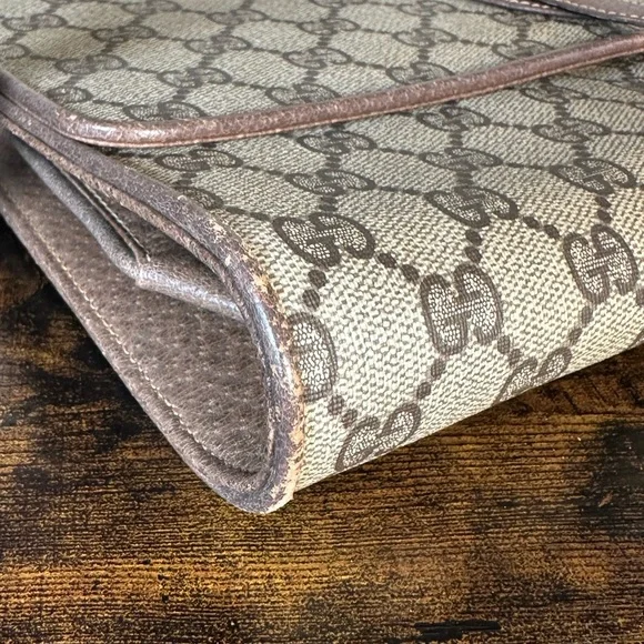 Authentic Vintage Gucci Brown GG Canvas Shoulder Bag Crossbody - Picture 14 of 14